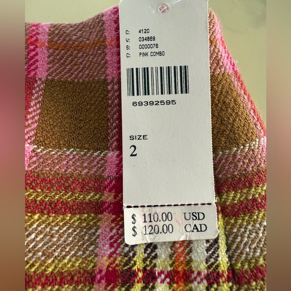 Anthropologie Maeve plaid mini skirt 2 brand new with tags - Picture 3 of 6